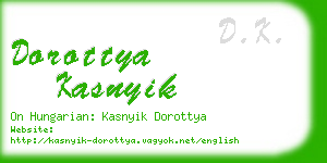 dorottya kasnyik business card